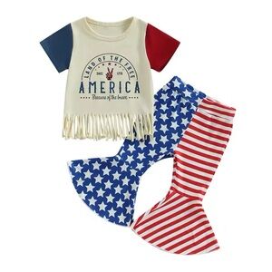 Land of the Free American Flag Short Set Size 18-24M NWT